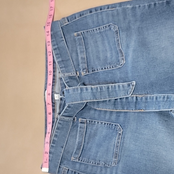 Sofia Vergara Sz. 12 Melisa Flare High Waist Self Belt Release Hem Stretch Jeans - Picture 8 of 15